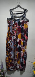 Stripe Strap Patchwork Maxi